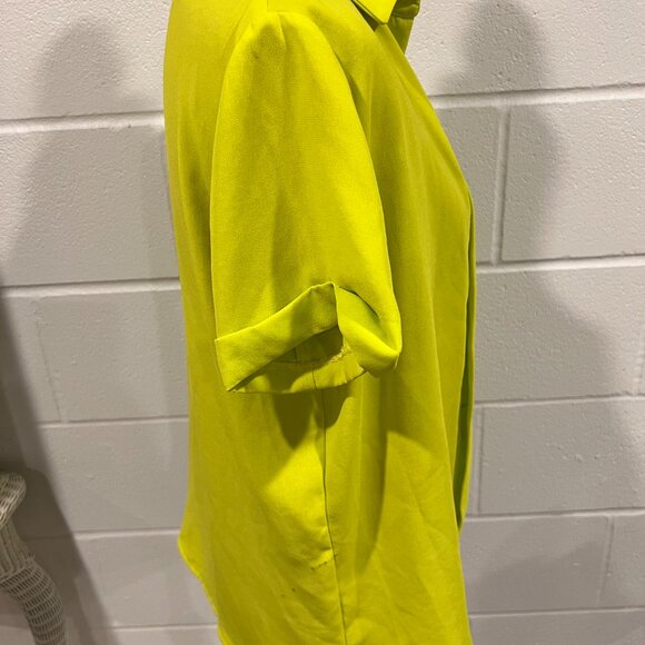 Zara Basics Small Collared Top – Light Yellow/Green Shade - Picture 4 of 8